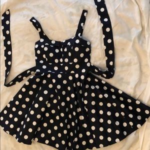 Unique Vintage Lolita pin up polka dot dress